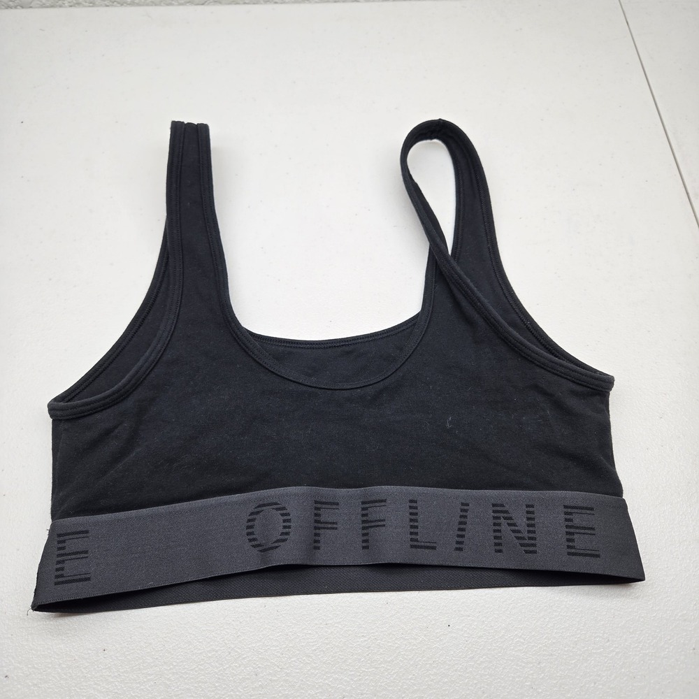 OFFLINE By Aerie Women Sports Bra M/M Black OG Original Recharge Wireless
